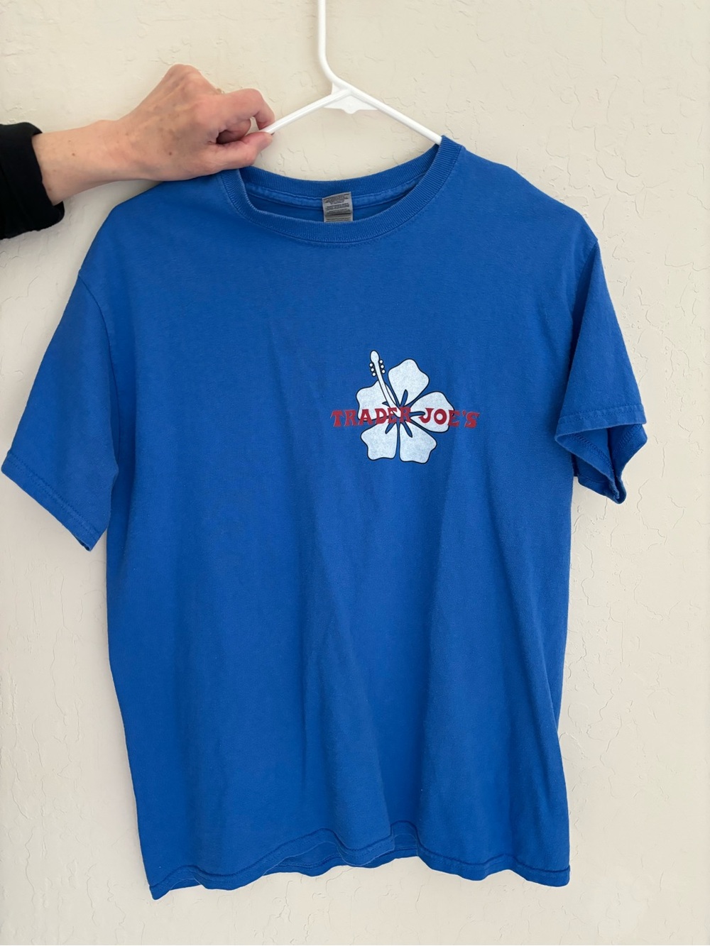 Trader Joe's Blue Hibiscus Logo Tee